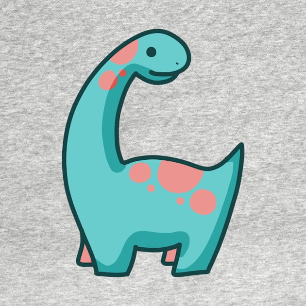 Cute Long Neck Dinosaur, Brontosaurus, Brachiosaurus by hugadino